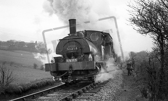51218 1967-02-19 Shawclough & Healey, approaching Dell Road bridge, east of the station LCGB LYR Pug railtour-ROneg-1612-488-097