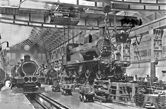 GNR 1345 1900s Doncaster Works Crimpsall Shops