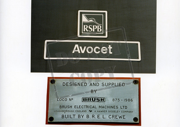 89001 1989-05-20 Ilford Name and Worksplate