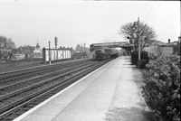 10000 or 10001 1950s SR Raynes Park SR on the down fast on Pullman-ROneg-016