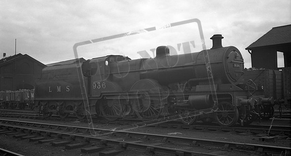 936 1937 Nottingham shed rebuilt curved top tender-ROneg-613