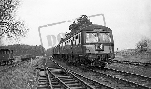 DMU M50802 1967-03-18 Denton, Woolsthorpe Branch near Grantham