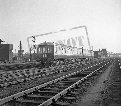 DMU 1957-01-10 Peterborough North on 2pm to Grimsby Town-ROneg-90-1
