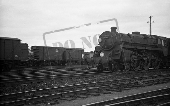 73046 1960c Approaching Salisbury station from the east.  Track leading into Carriage sidings bottom right-ROneg-1706-336