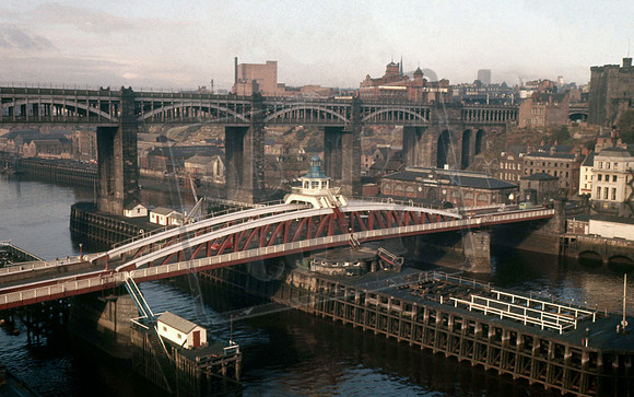 High level and Swing Bridge 1963-10-02 Newcastle