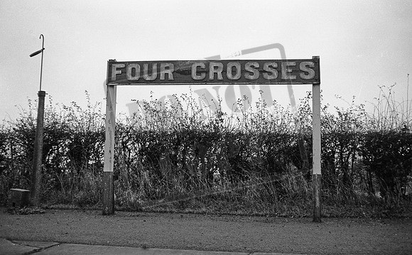 Cambian Railway Running in Board Sign 1965 Four Crosses