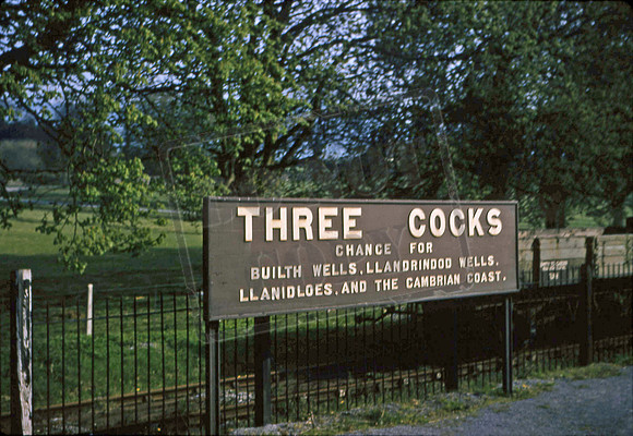 Sign Three Cocks 1961 Running in board
