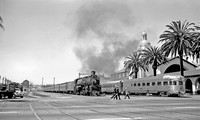 AT&SFRR 3758 1940s San Diego Station California