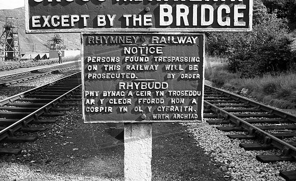 Rhymney Railway sign 1965-07-31 Bargoed Station