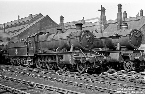7317 1955c Swindon shed