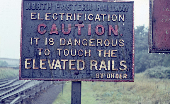 NER Electrification Sign 1963-10-01 Whitley Bay