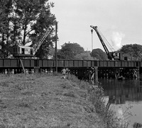 Bridge renewal Bradford on Avon Barton Bridge 1960