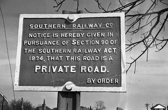 Sign Private Road 1963c Westerham