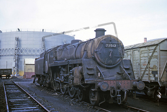 73012 1965-01-24 Swindon Works, Gasworks siding