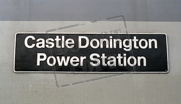 56091 1990s Castle Donington Power Station nameplate