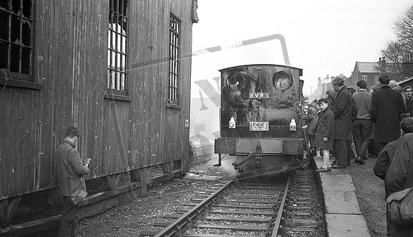 51218 1967-02-19 Whitworth station, alongside goods shed, awaiting return towards Rochdale LCGB LYR Pug railtour-ROneg-1612-488-092