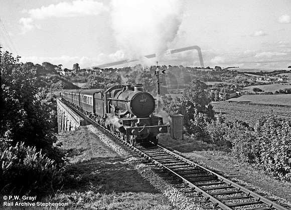 4077 1952-08-24 Broadsands viaduct near Goodrington