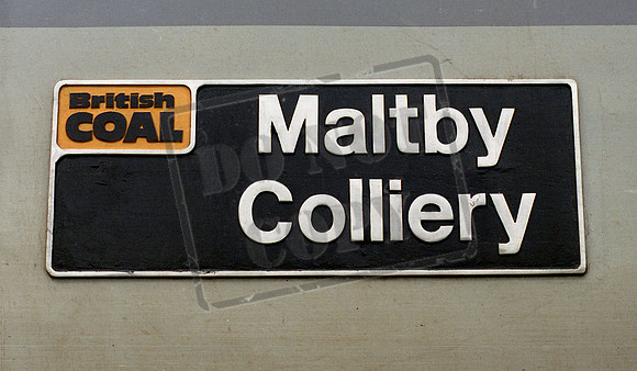 56012 Maltby Colliery nameplate