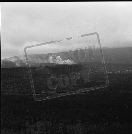 Train on Ribblehead (Batty Moss) viaduct-ROneg-JCs-586